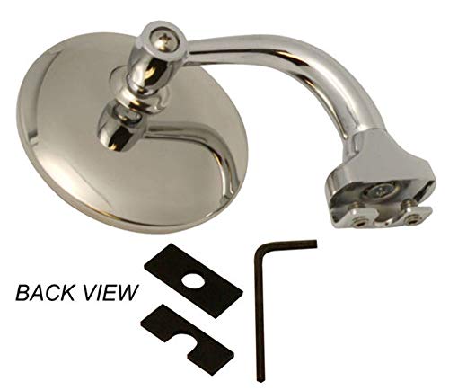 Pirate Mfg Street Rod 3" Stainless Steel Universal PEEP Mirror Left OR Right Door Chrome