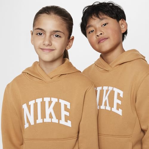 Nike Sportswear Club Fleece Big Kids' Hoodie (HJ3156-224, Flax/White)3