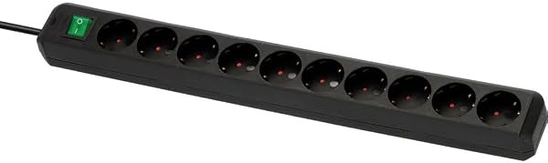 Brennenstuhl Eco-Line 10-Way Power Strip with 3m Cable