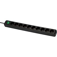Brennenstuhl, Eco-Line con interruttore presa multipla a 10 nero 3 m