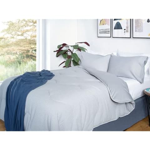 Night Owl | Coverless Duvet | 10.5 Tog | Double | Pure Cotton Collection | Natural Cotton Waffle | Luxury Bedding | Machine Washable | Grey Cover