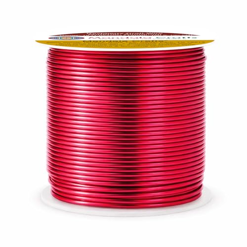 Image of Mandala Crafts 18 Gauge Raspberry Anodized Aluminum Craft Wire, 100 FT | Colored, Flexible, Bendable, for Bonsai, Armature, Sculpting, Wire Wrapping, Jewelry Making, Weather & Tarnish Resistant