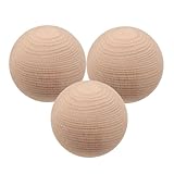 JUMPLAWN 3stücke Holzbuchsen Golfbälle Für Rasenspiele Im Freien Langlebiges Buchenholz Zum Basteln Kleine Holzkugeln Für Krocket Und Andere Outdoor-Sportarten