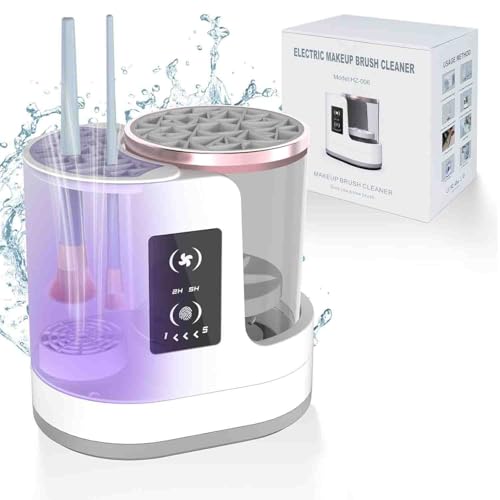 LIFECOSM 3 IN 1 Electric Makeup Brush Cleaner Machine,Portable Automatic USB Cosmetic Brushes Cleaner Tool with Makeup Brush Dryer Holder for All Size Beauty Makeup Brush Set