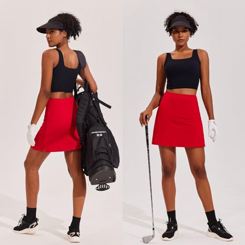 Image of Ekouaer 16 inch Golf Skorts for Woman with Inner Pockets Silicone Grippers Tennis Skirt Quick Dry Athletic Pickleball Skort