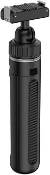 Magnetic Quick-Release Extension Tripod for DJI Osmo Action 6 and Nano, Aluminum Alloy, 15.7 Extendable Pole, Black, with Anti-Slip Silicone Foot Pads