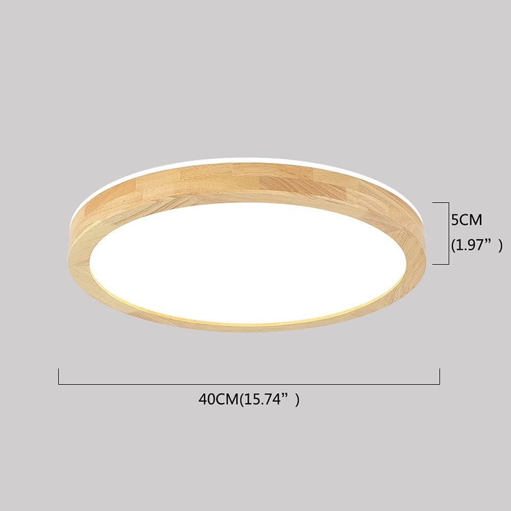 Goomavi Modern Wood Flush Mount Ceiling Light,LED Round Ceiling Lighting Fixture, Acrylic Metal Circle Ceiling lamp for Bedroom, Kitchen,Restaurant, Office,Living Room (15.7",Neutral Light) : Everything Else