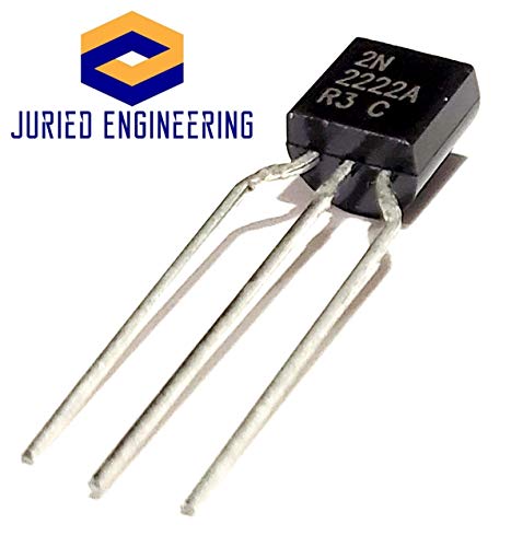 Juried Engineering 2N2222A 2N2222 2222 Transistor Bjt Npn 75V 0.6A 625Mw 3-Pin To-92 Epitaxial Silicon Bipolar Transistors Commercial Grade - Manufactured In Germany (Pack Of 25) #TOP7