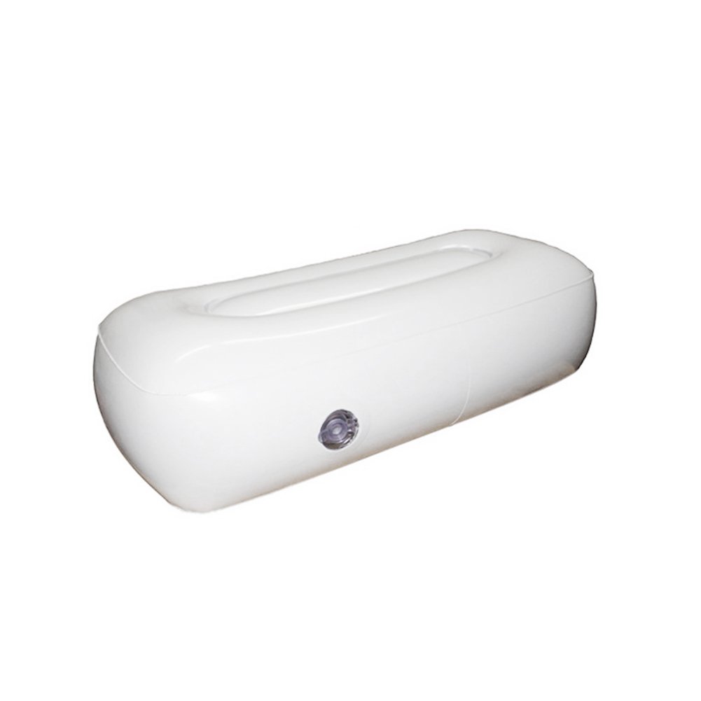 Spesso cuscino ad aria gonfiabile, per barca e campeggio, con grande valvola, sgonfiabile, pieghevole, PVC, bianco, 56cm x 27cm x 15cm