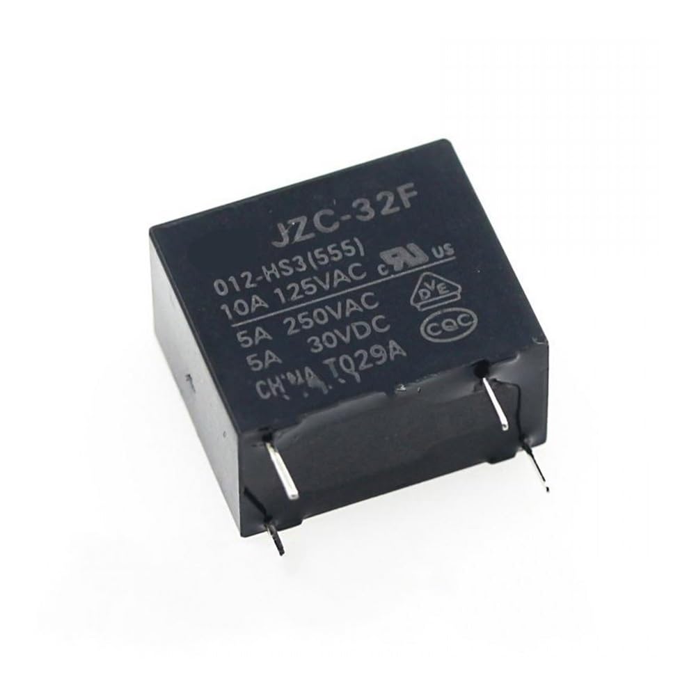 SMGLRUEAT 50PCS Power relays HF32F JZC-32F-012-HS3 12V 5A 250VAC 4PIN relay