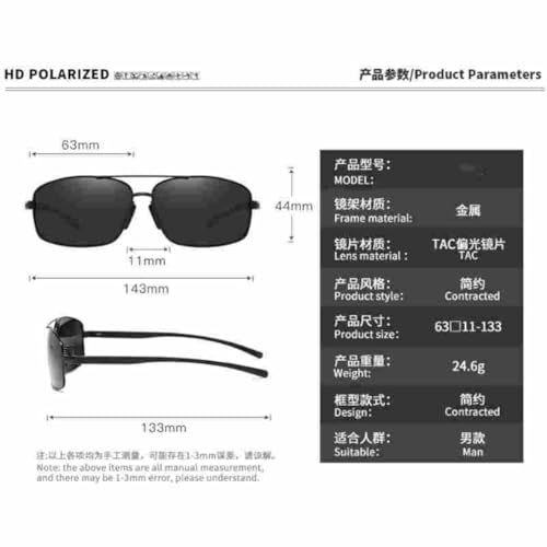 Lunettes de soleil rectangulaires hommes rétro UV400