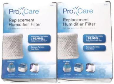 2-Pack Pro Care Replacement Humidifier Filter PCWF2 For Use With Cool Mist Humidifiers Fits Models: Vicks V3700 & V3900 & Relion WA-8D, Kaz, Sunbeam, Honeywell & Many More (See List)