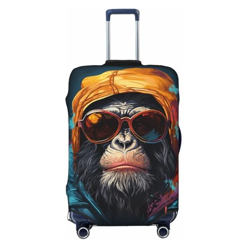 Cool Gorilla Funny Swag colorful Elastic Travel Luggage Cover Travel Suitcase Cover for Trunk Case 19''-32'' Luggage Protective Cover