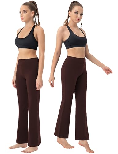 Image of BUBBLELIME 29 inch /31 inch /33 inch /35 inch /37 inch 3 Styles Women's High Waist Bootcut Yoga Pants Basic /Side Pockets Tummy Control Workout Flared