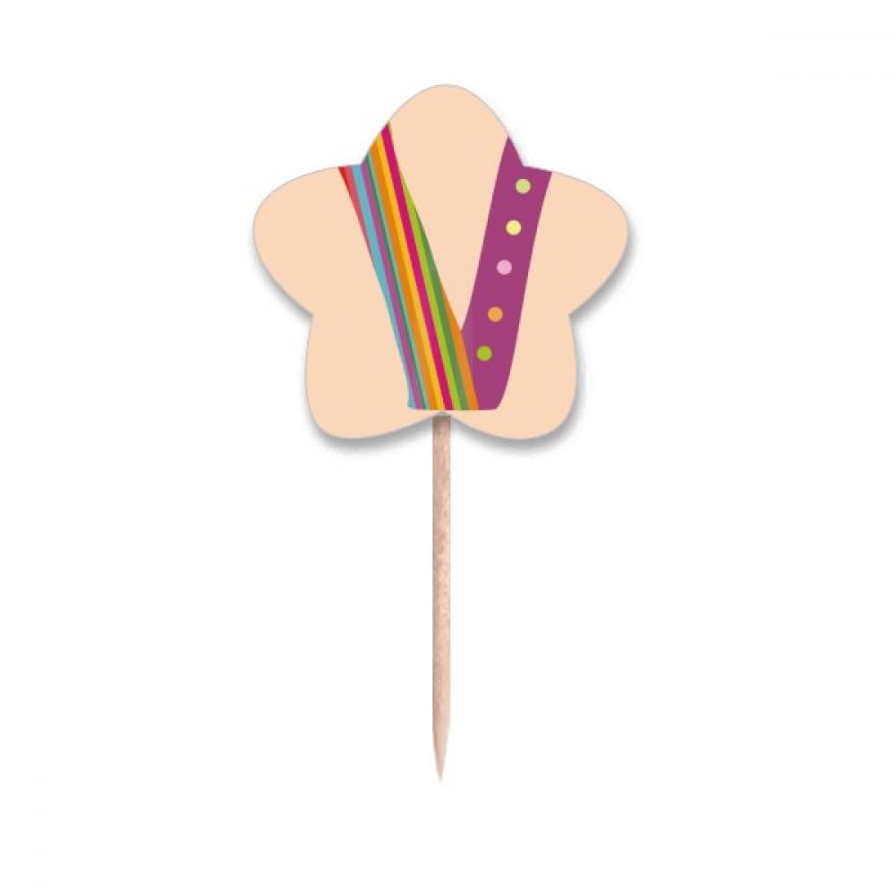 Cure-dents alphabet V pour embellir vos cupcakes et éviter un buffet triste
