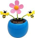 YuanHolumid Blue Car Dashboard Decoration | Flower Car Decoration | Car Solar Dashboard Toy, Solar Powered Dancing Sunflower for Car Home Offices Tabletop Decorations Gifts for Men and Women