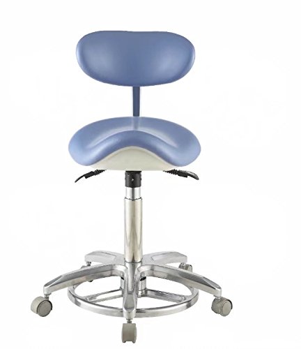 Aphrodite Deluex Dental Ergonomic Saddle Seat Chair QY-Saddle-1 PU Leather Seat Height Adjustable New by Purple-Violet