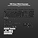 XVX WOB Keycaps 168 Keys, Double Shot PBT Custom Keycap Set, Minimalist Style White on Black Keycap, Cherry Profile Keyboard Keycaps for Cherry Gateron MX Switches Mechanical Keyboard