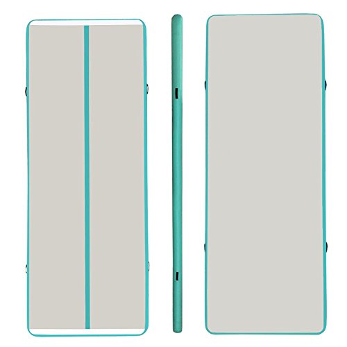 86 York Inflatable Gymnastics Mat 20 ft Air Track Tumbling Mat with Electric Pump for Practice Tumbling,Parkour, Home Floor and Martial Arts 6x2x0.2m Green