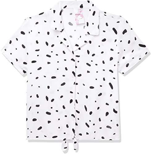 Image of Max Girl's Printed Knotted Hem Regular Fit Top