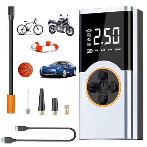 Compressore Aria Portatile 4000mAh, Portable Electric Air Compressor 150PSI, Schermo LCD Digitale e...