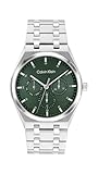 Calvin Klein Orologio Analogico Multifunzione al Quarzo da Uomo Collezione CK MOTION con Cinturino in Acciaio Inossidabile Argentato - 25200521