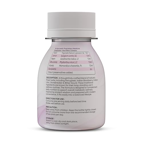 Image of Jeena Sikho Anti Diabetic Shot | Ayurvedic Formula with Neem, Jamun & Karela | For Blood Sugar Management & Metabolic Wellness, 9 Shot (60 ml each), Pack of 3
