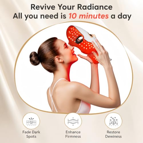 Image of Red Light Therapy for Face LED Infrared Facial Mask