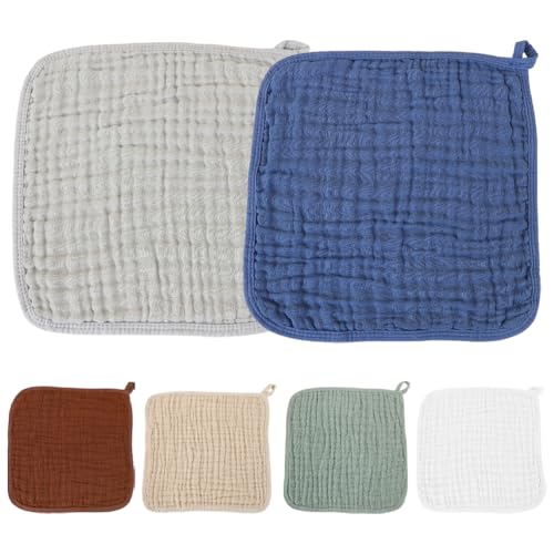 FRCOLOR Paños De Muselina Para Bebés 6 Piezas, Toallitas De Algodón 6 Capas Absorbentes, Paños Suaves Para Eructar y Regurgitación, Multiusos Para Recién Nacidos, Cuidado Delicado, Uso Diario