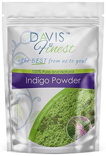 Davis Finest Indigo Hair Dye Powder for Natural Black Henna Hair and Beard Colour 200 Gram