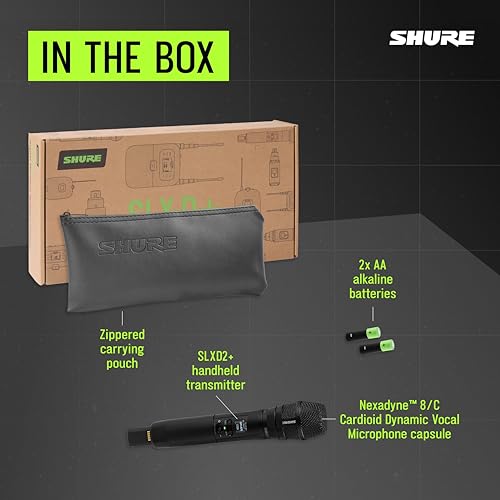 Image of Shure SLXD2+ Handheld Transmitter with Nexadyne 8 /C Capsule