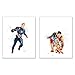 Watercolor Avengers End Game Poster Prints - Set of 10 (8x10) Glossy Marvel Wall Art - Captain Marvel - Black Widow - Captain America - Thanos - Nebula - Antman - Thor - Hulk - Hawkeye - Iron Man