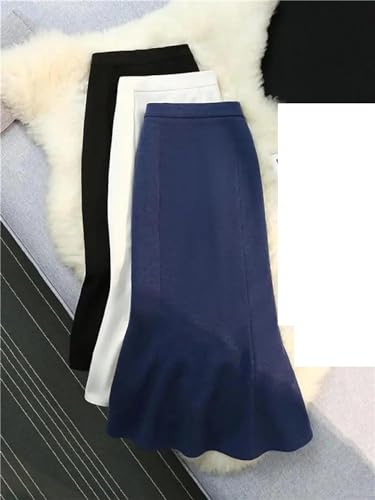 Stylish Women's Autumn Woolen Fishtail Skirt High Waist Slim Fit Casual and Elegant2