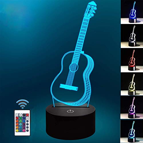 La lampe d'illusion 3D guitare