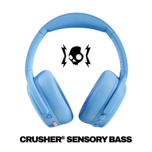 Image of Skullcandy Crusher ANC 2 Wireless Bluetooth Over-Ear Headphones with Active Noise Cancellation, Adjustable Sensory Bass, 50Hr Battery, 40 mm Drivers, Multipoint Pairing, Built-in Mic - Preppy Summer