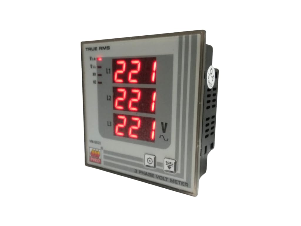 Pyro- 3-Phase Volt Meter I 3-Digit I 3-Line I LED Display I 96 X 96mm I Industrial Grade I 12 Months Warranty I-image-7