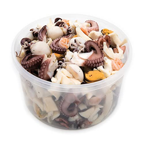 Seafood Salad 1kg | Premium Mixed Seafood Salad | Ready to Eat | Shrimp, Squid, Mussels, Surimi | Fresh Frozen Seafood Mix for Salads, Starters & Pasta Dishes