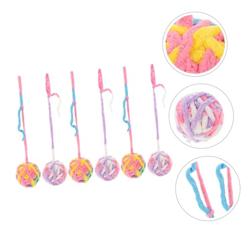 INOOMP 6 Peças Brinquedos Para Gatos Para Gatos Internos Bolas De Gatos Brinquedos Para Gatos Intern