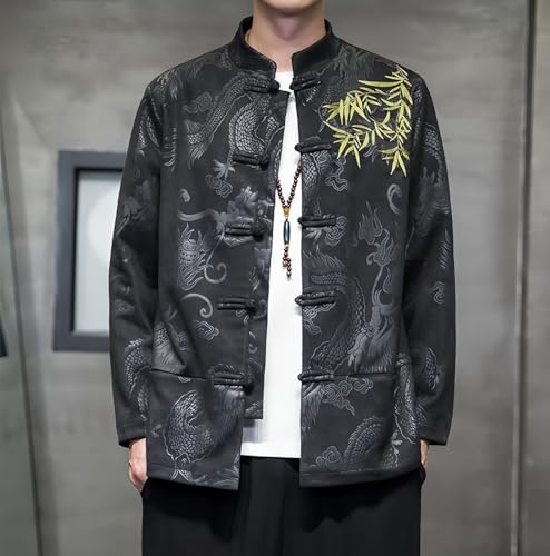 Tang Suit Men Jacket Chinese Hanfu Traditional Tang Suit for Men Kung Fu Shirt Uniform Long Sleeved Coat Tops4