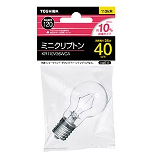 Amazon | ミニクリプトン電球 40W KR110V36WCA | 東芝(TOSHIBA