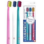 Curaprox CS 5460 Ultra-Soft Toothbrush – for Sensitive Teeth & Gums | Gentle Plaque Removal | 3-Pieces | Random Colour | Made in Switzerland
