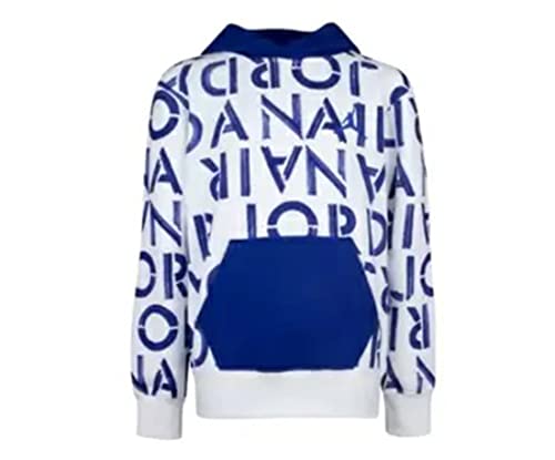 Jordan Logo Printed Fleece Boys Active Hoodies Size M, Color: Elegant Cool White/Cool Blue/White