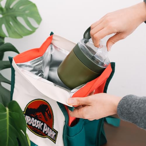 Grupo Erik Insulated Lunch Bag Jurassic Park Merchandise | 8.7 x 13 x 6.3 in - 22 x 33 x 16 cm Cool Bag Lunch Box Adults, Kids Lunch Box, School Lunch Bag | Jurassic Park Gifts, Jurassic World Rebirth