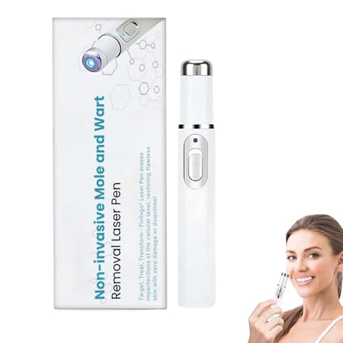 Battery Non-Invasive Mole and Wart Removal Pen, Laser Skin Tag Removal, Professional Dark Spot Remover for Face and Body, Mole Removal Pen,Suitable for All Skin Types (1pc)