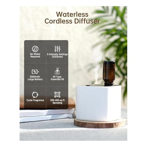 Démarrage du cycle diffuseur noir portable sans cordon aromathérapie