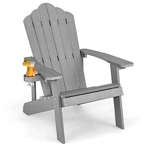 Adirondack-Stuhl Aus HDPE-Kunststoff – XXL, 172 Kg Tragkraft, Wetterfest, Holzoptik – Für Garten, Terrasse & Pool