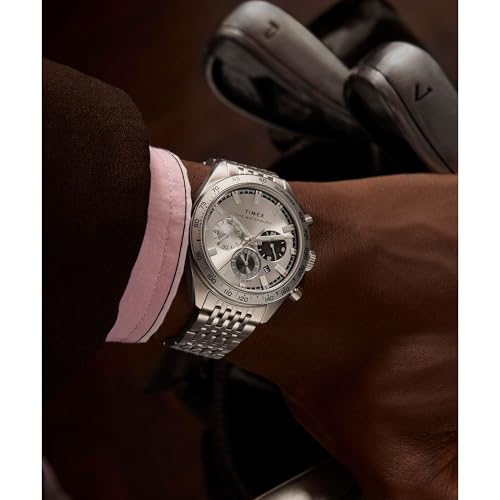 Image of TIMEX Waterbury Traditional Analog Silver Round Dial & Silver Stainless Steel Bracelet Band Water Resistant Men's Wrist Watch - TW2Y18700IK