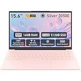 Auusda 15.6" FHD Laptop for Students & Work, 16GB Dual RAM, 512GB SSD, Backlit Keyboard, Fingerprint Sensor, Pro System, Dual core Processor, Full-featured USB C, USB 3.0/2.0, HDMI, Pink