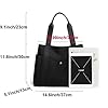 JIANLINST Tote Bag for Women Nylon Casual Handbag Shoulder Bag Multi Pockets Top Handle Shopping Bag Acid Blue #4