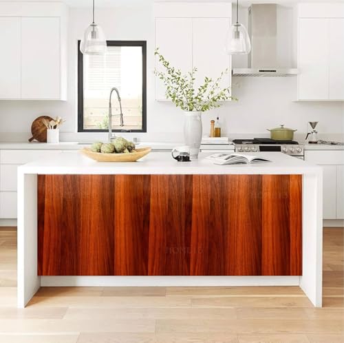 Image of HOME13 Self Adhesive Wood Grain Wallpaper for Furniture Vinyl Sticker Wooden Door Desktop Wall Paper Kitchen Wallpaper (2 feet by 10 feet, Wallnut Brown)